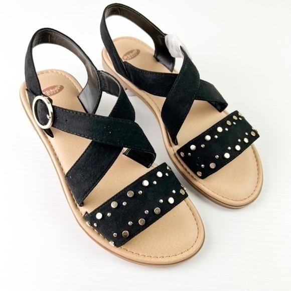 Dr. Scholl's sandals womens size 6 Evan Black strap studded comfort shoe - Picture 1 of 11